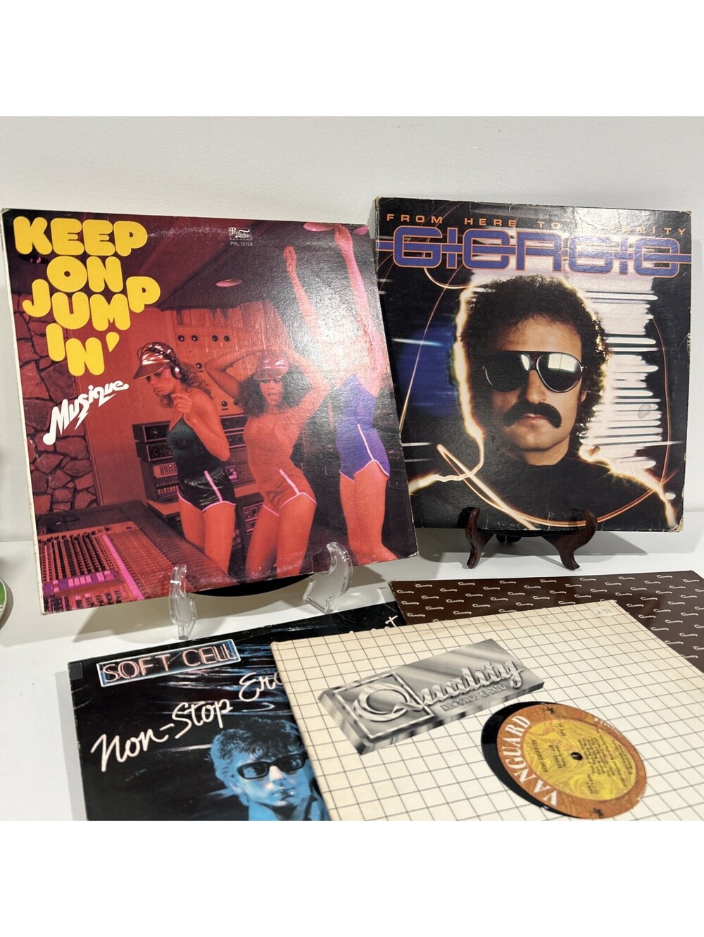 Electronic Disco Synth Pop Vinyl Lot Giorgio Moroder Soft Cell Roni Griffith